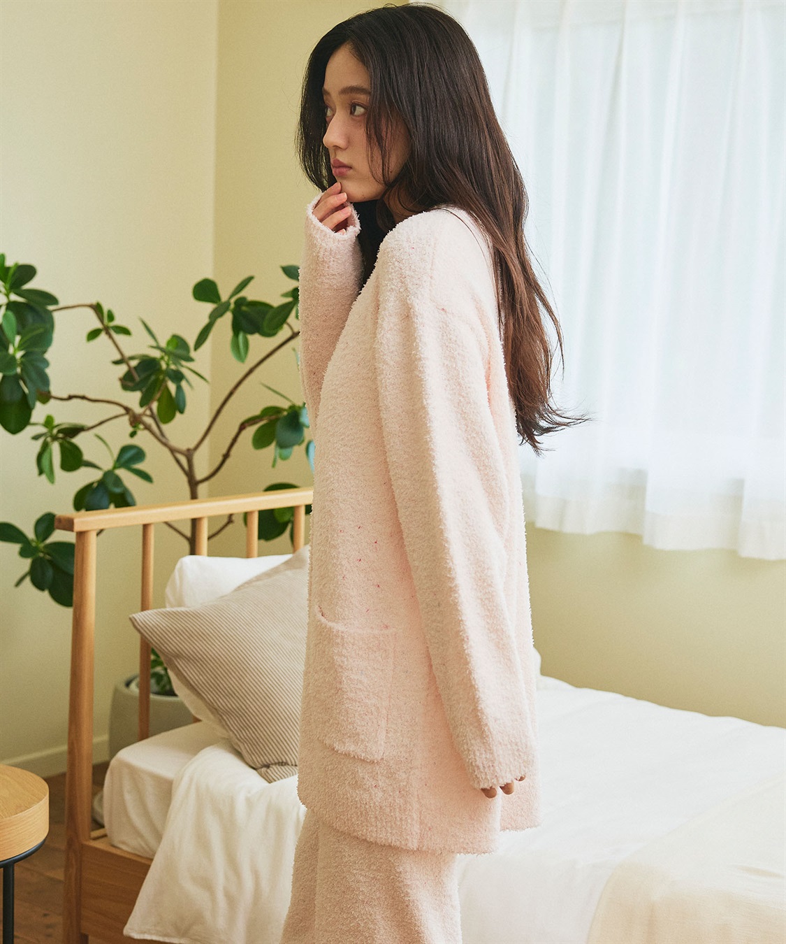 LAFUKU 【LAFUKU/ラフク】マシュマロニットもちふわネップニットＶネックカーディガン/ルームウェア（上下別売り）_sub_15