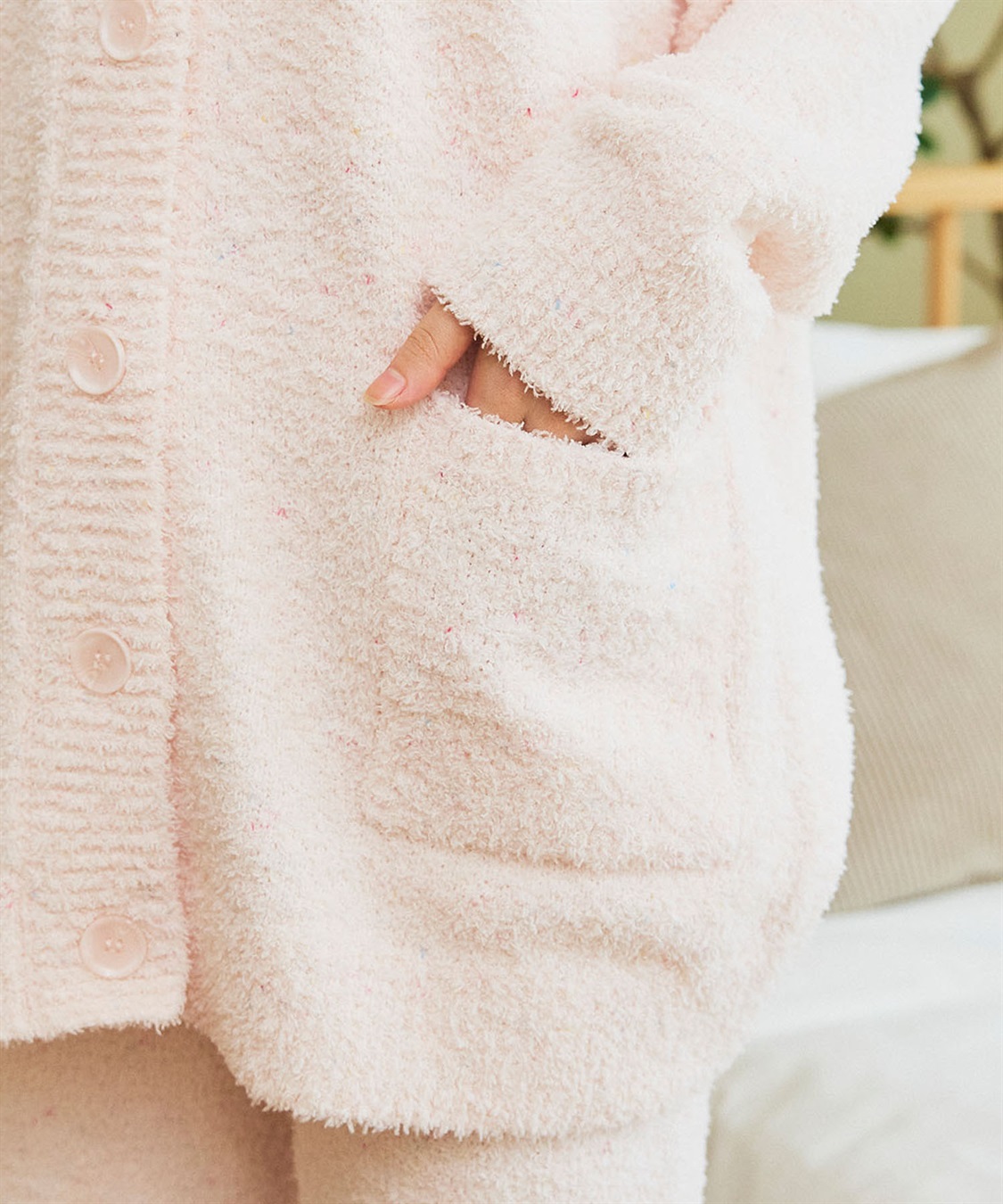 LAFUKU 【LAFUKU/ラフク】マシュマロニットもちふわネップニットＶネックカーディガン/ルームウェア（上下別売り）_sub_17