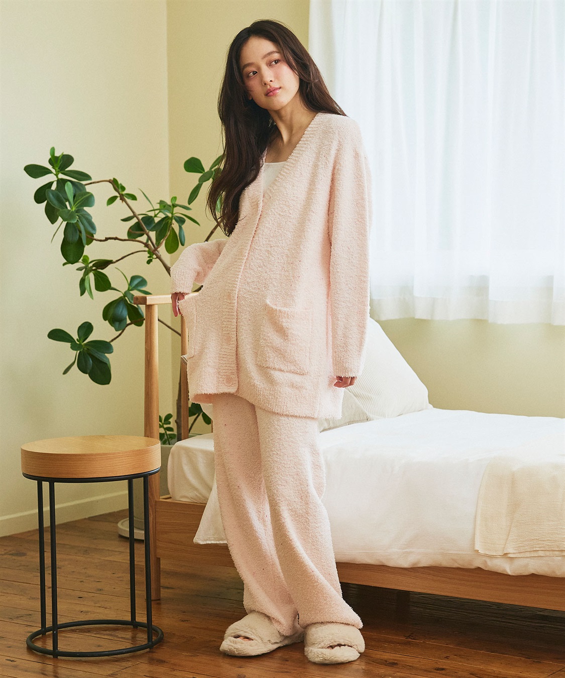 LAFUKU 【LAFUKU/ラフク】マシュマロニットもちふわネップニットＶネックカーディガン/ルームウェア（上下別売り）_sub_18