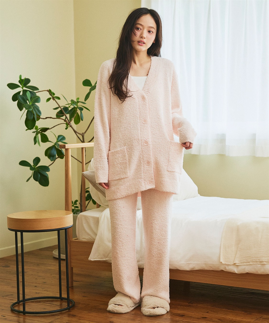 LAFUKU 【LAFUKU/ラフク】マシュマロニットもちふわネップニットＶネックカーディガン/ルームウェア（上下別売り）_sub_19
