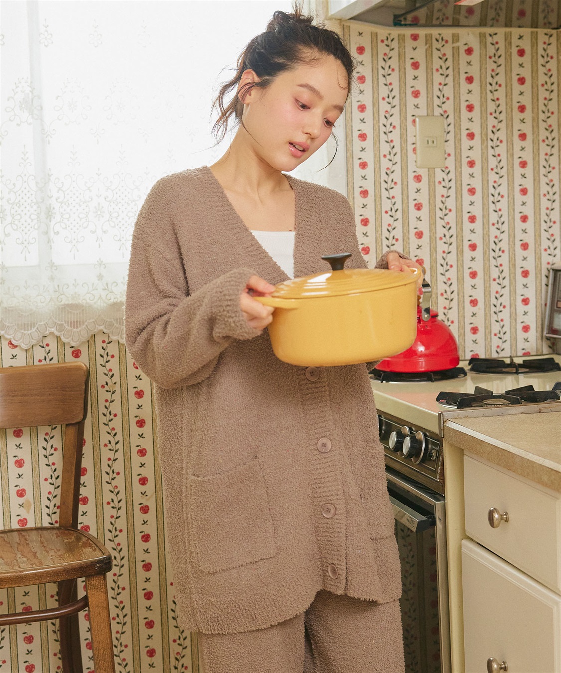 LAFUKU 【LAFUKU/ラフク】マシュマロニットもちふわネップニットＶネックカーディガン/ルームウェア（上下別売り）_sub_20