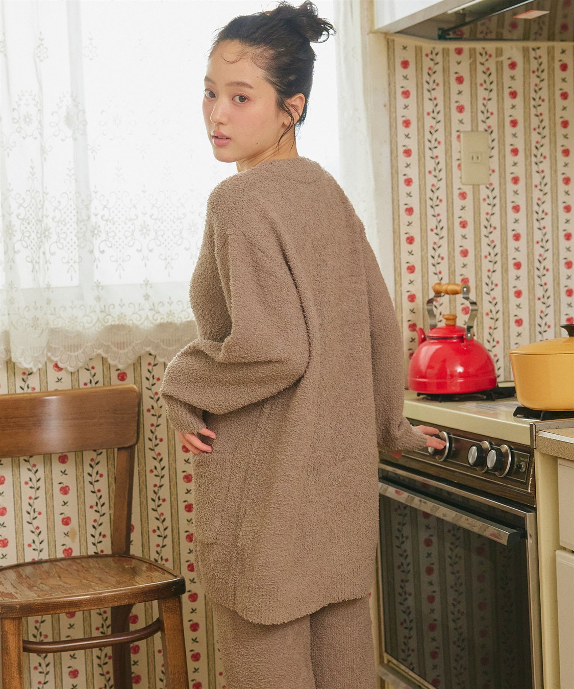 LAFUKU 【LAFUKU/ラフク】マシュマロニットもちふわネップニットＶネックカーディガン/ルームウェア（上下別売り）_sub_21