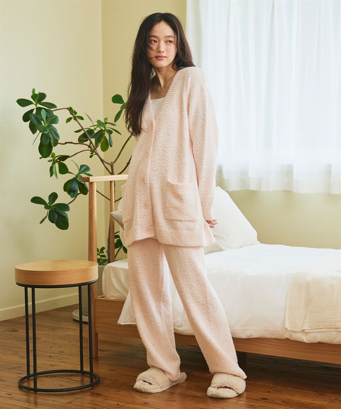 LAFUKU 【LAFUKU/ラフク】マシュマロニットもちふわネップニットＶネックカーディガン/ルームウェア（上下別売り）_sub_26