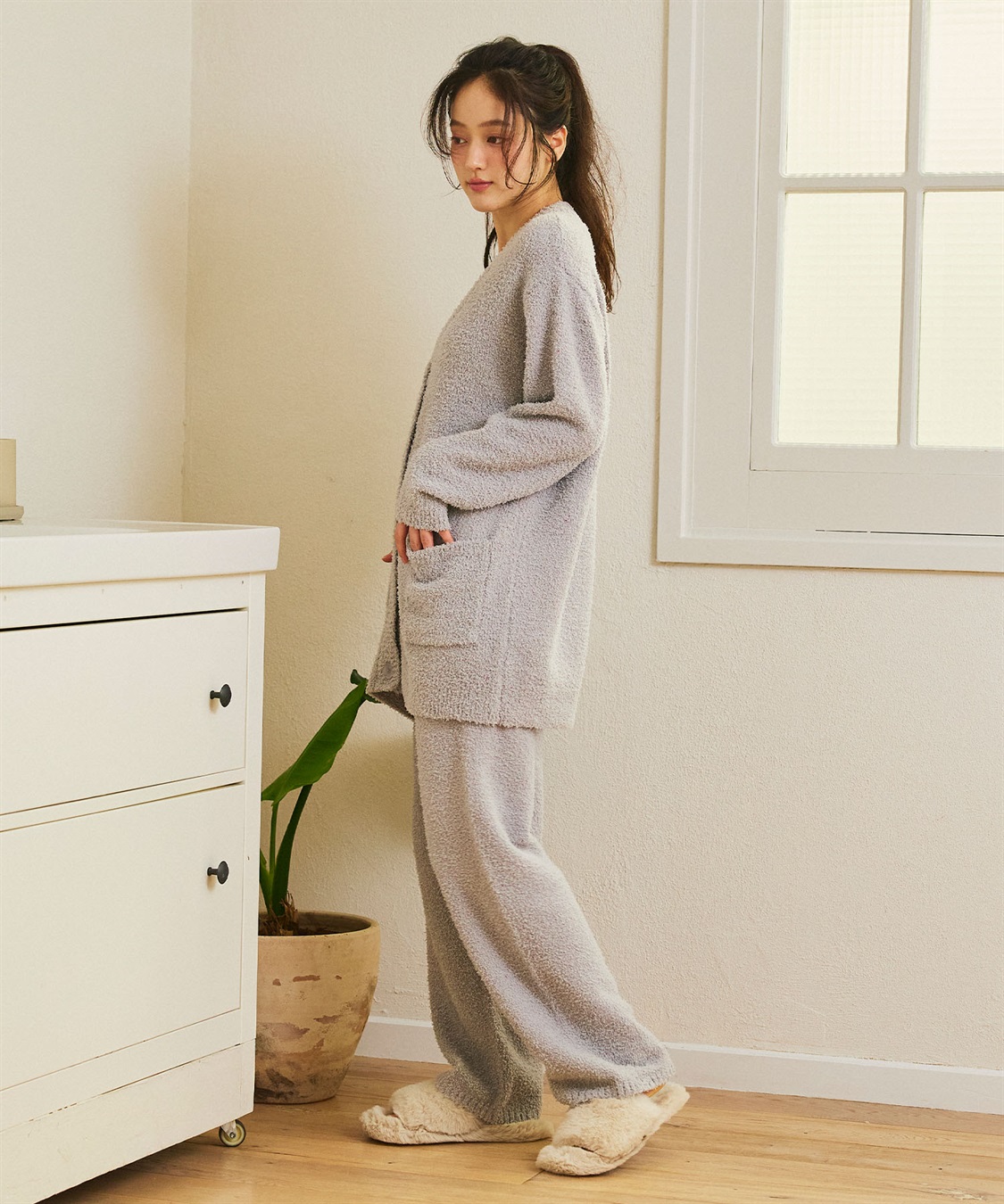 LAFUKU 【LAFUKU/ラフク】マシュマロニットもちふわネップニットＶネックカーディガン/ルームウェア（上下別売り）_sub_28