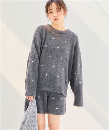 LAFUKU マシュマロニット ハートドット刺繍プルオーバー ルームウェア【LAFUKU/ラフク】※パンツ別売り_subthumb_3