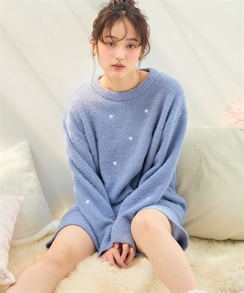 LAFUKU マシュマロニット ハートドット刺繍プルオーバー ルームウェア【LAFUKU/ラフク】※パンツ別売り_subthumb_4