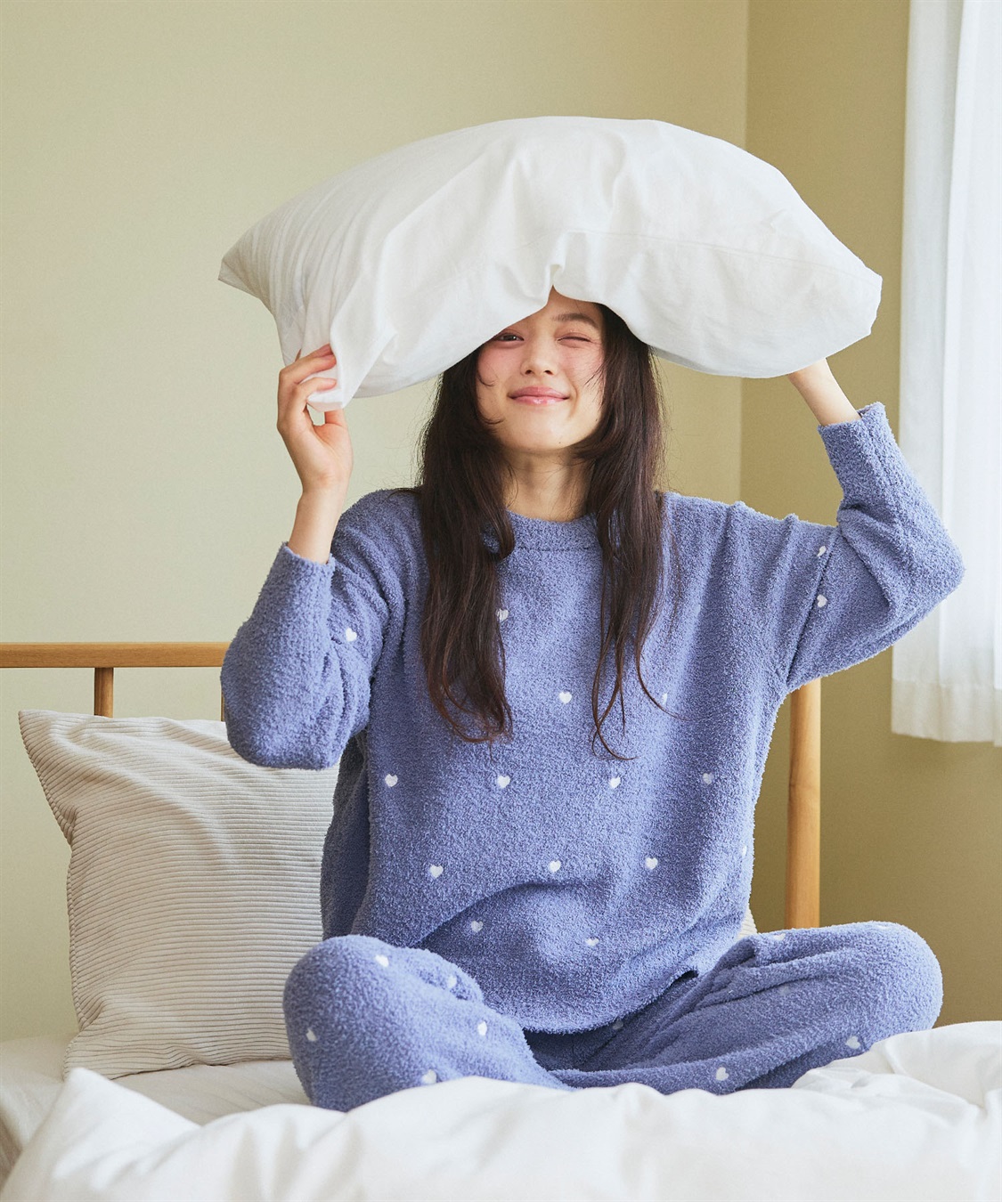 LAFUKU 【LAFUKU/ラフク】もちふわマシュマロニットハートドット刺繍トップス/ルームウェア（上下別売り）_sub_5