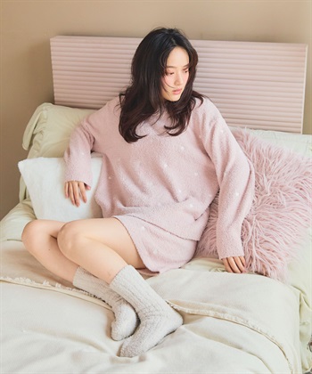 LAFUKU マシュマロニット ハートドット刺繍プルオーバー ルームウェア【LAFUKU/ラフク】※パンツ別売り_subthumb_12