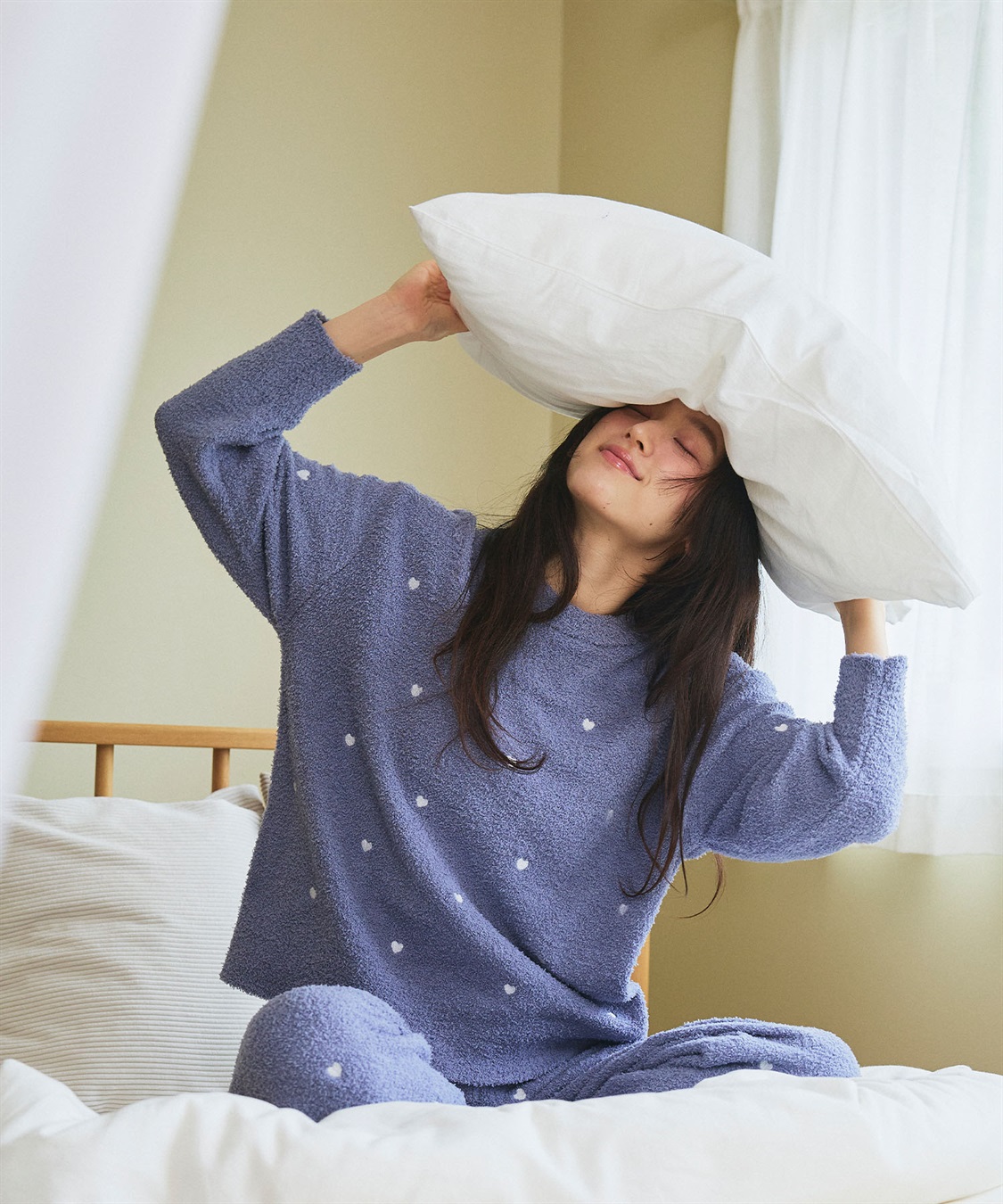 LAFUKU 【LAFUKU/ラフク】もちふわマシュマロニットハートドット刺繍トップス/ルームウェア（上下別売り）_sub_22