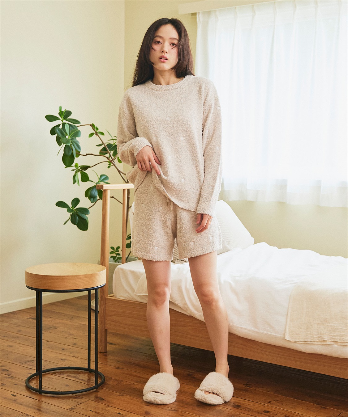 LAFUKU 【LAFUKU/ラフク】もちふわマシュマロニットハートドット刺繍トップス/ルームウェア（上下別売り）_sub_25