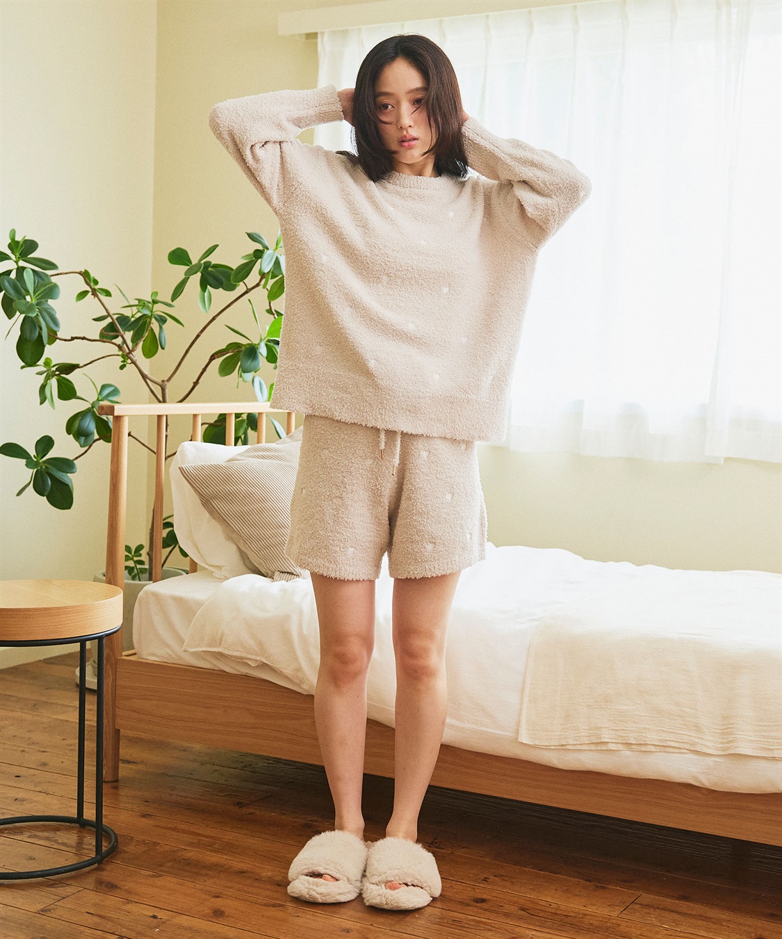 LAFUKU 【LAFUKU/ラフク】もちふわマシュマロニットハートドット刺繍トップス/ルームウェア（上下別売り）_sub_29