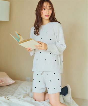 LAFUKU マシュマロニット ハートドット刺繍ショートパンツ ルームウェア【LAFUKU/ルームウェア】※トップス別売り_subthumb_6