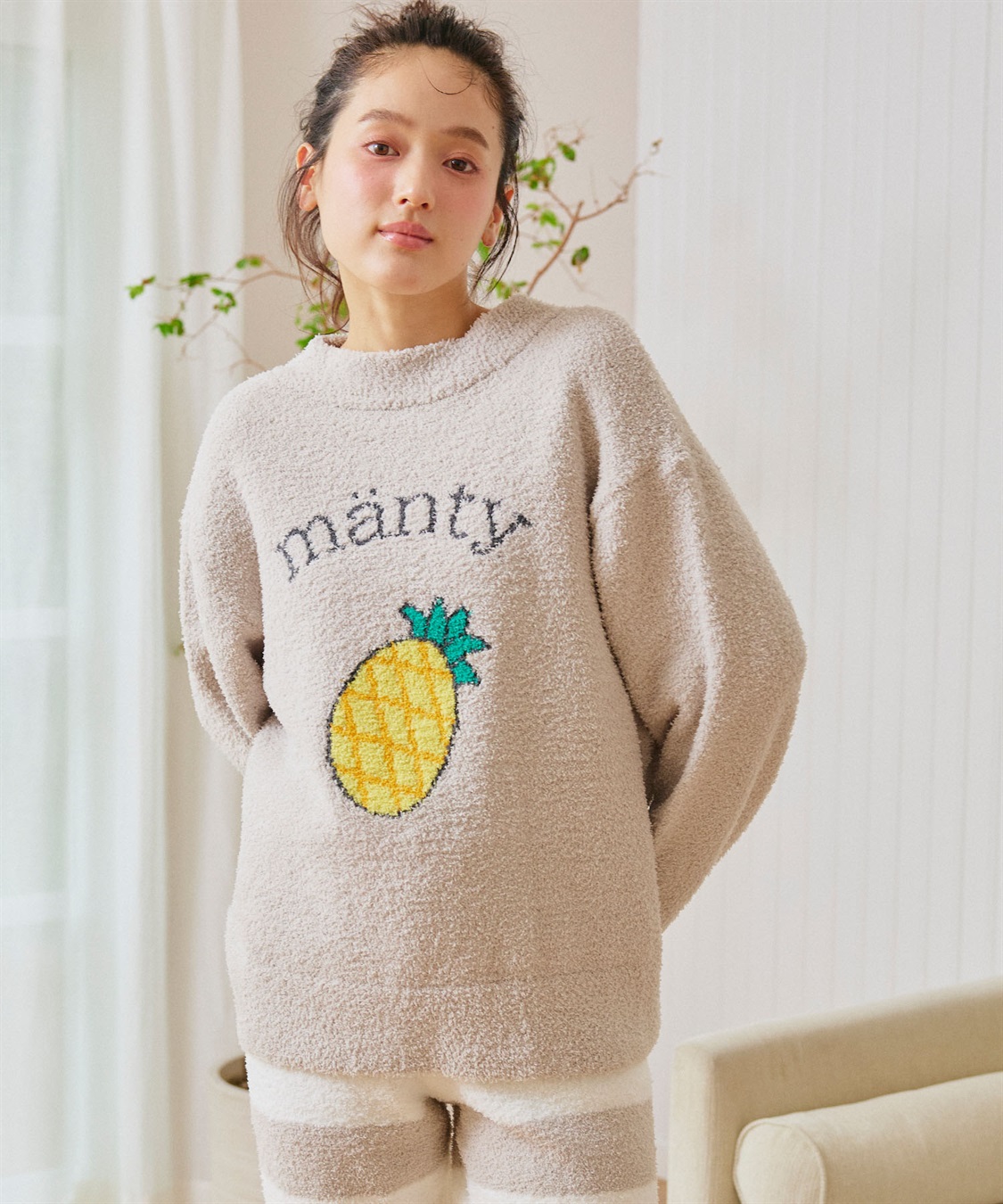 Life Style by cross marche 【LAFUKU/ラフク】もちふわマシュマロニットフルーツ刺繍トップス/ルームウェア◆洗濯可能◆（上下別売り）_sub_5