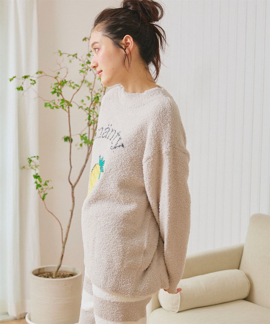 Life Style by cross marche 【LAFUKU/ラフク】もちふわマシュマロニットフルーツ刺繍トップス/ルームウェア◆洗濯可能◆（上下別売り）_sub_6