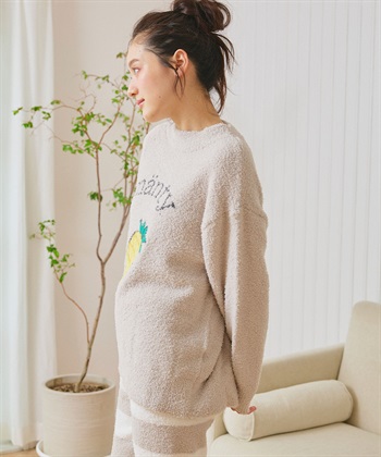 LAFUKU 【LAFUKU/ラフク】もちふわマシュマロニットフルーツ刺繍トップス/ルームウェア◆洗濯可能◆（上下別売り）_subthumb_6