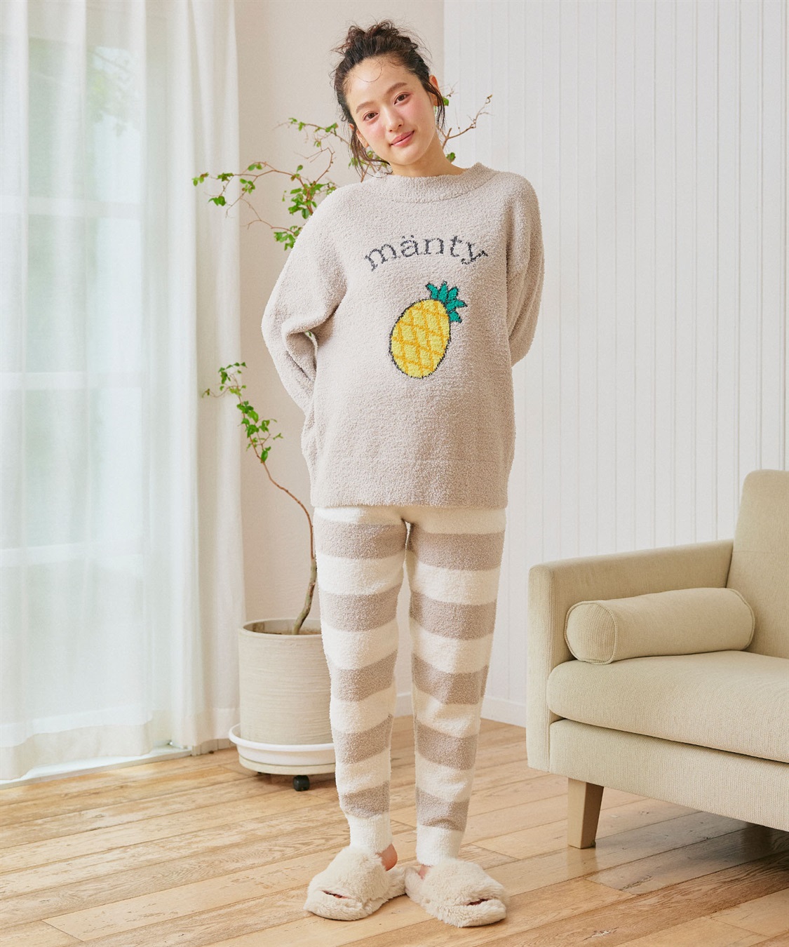 Life Style by cross marche 【LAFUKU/ラフク】もちふわマシュマロニットフルーツ刺繍トップス/ルームウェア◆洗濯可能◆（上下別売り）_sub_8