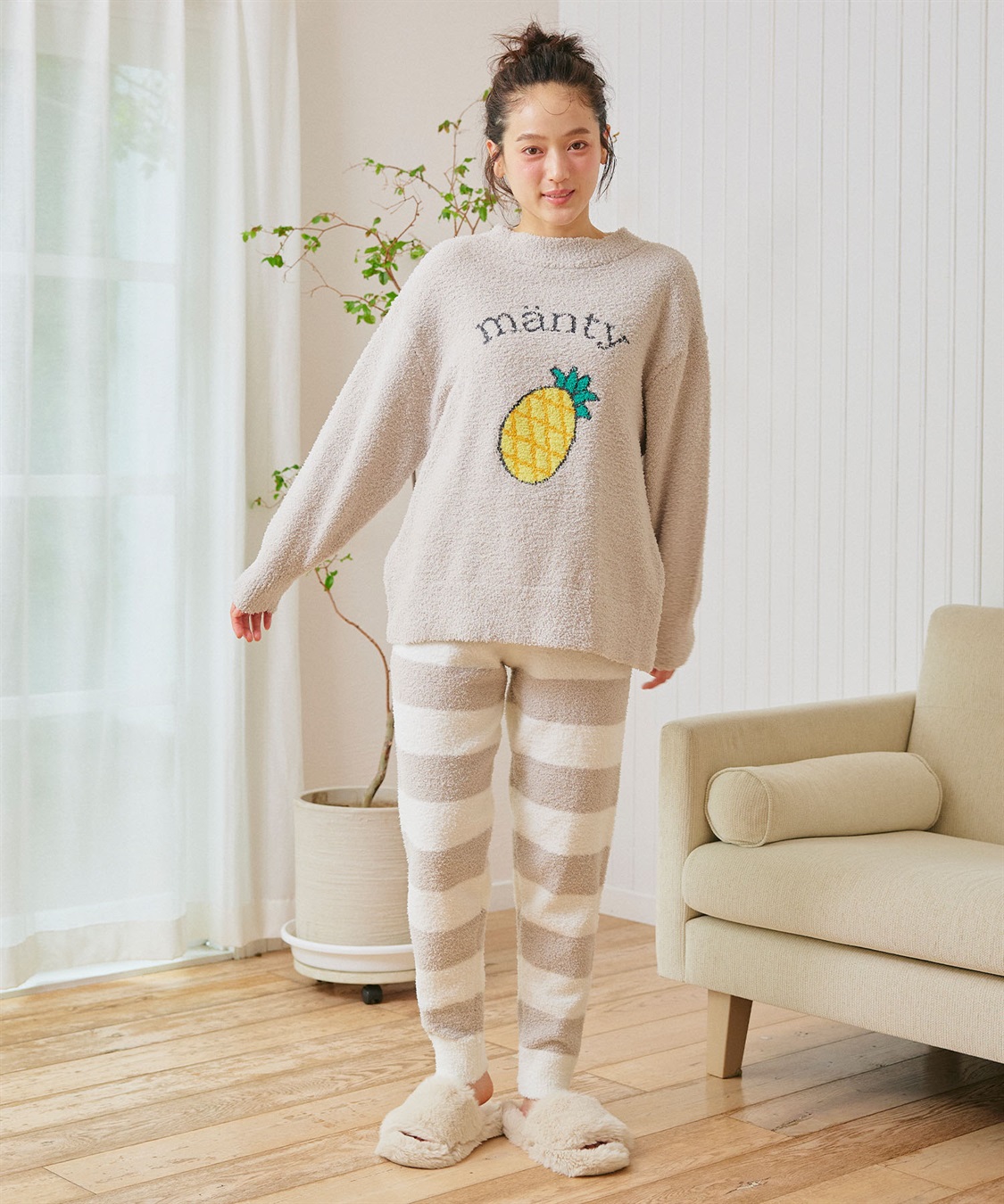 Life Style by cross marche 【LAFUKU/ラフク】もちふわマシュマロニットフルーツ刺繍トップス/ルームウェア◆洗濯可能◆（上下別売り）_sub_9