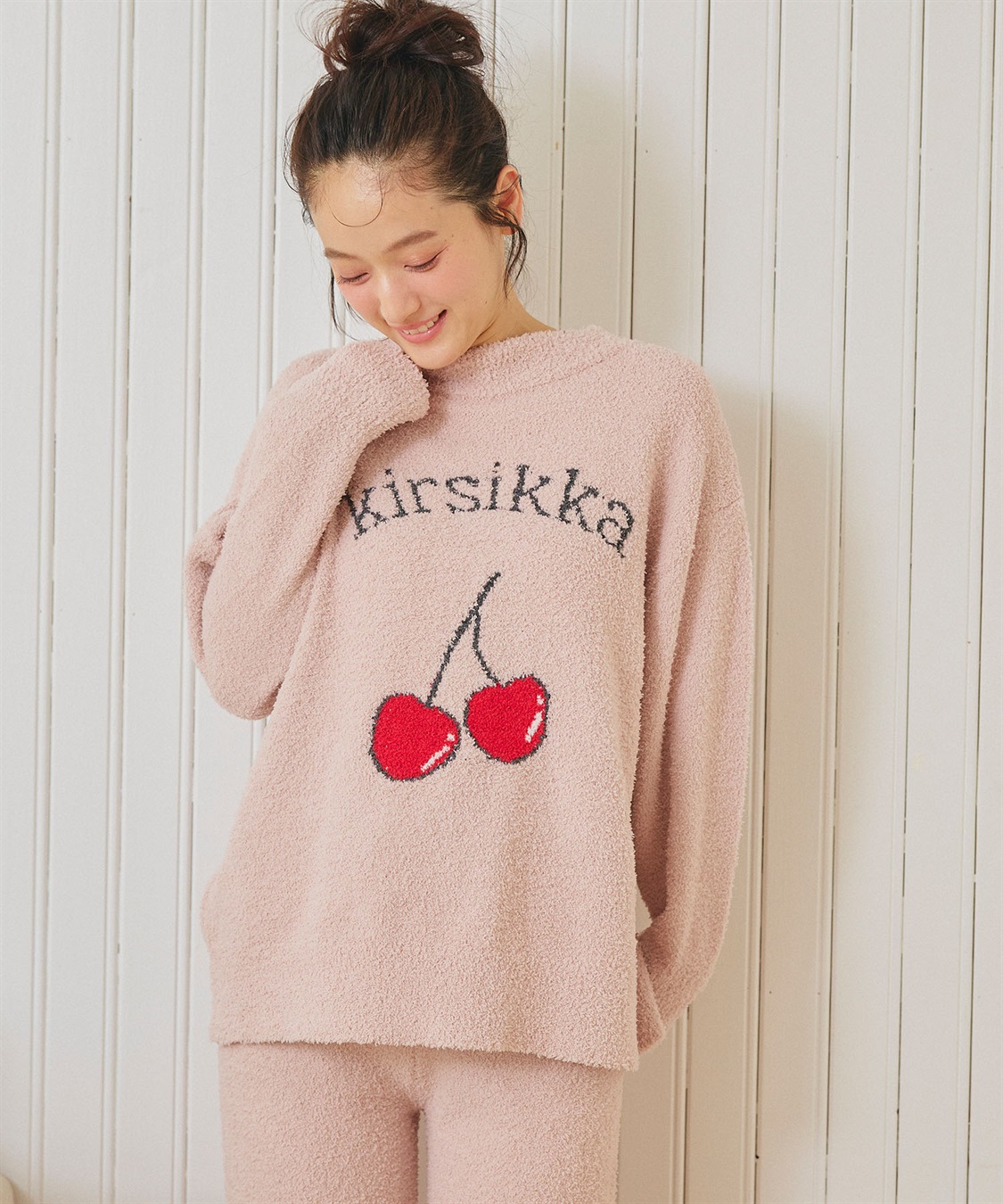 Life Style by cross marche 【LAFUKU/ラフク】もちふわマシュマロニットフルーツ刺繍トップス/ルームウェア◆洗濯可能◆（上下別売り）_sub_12