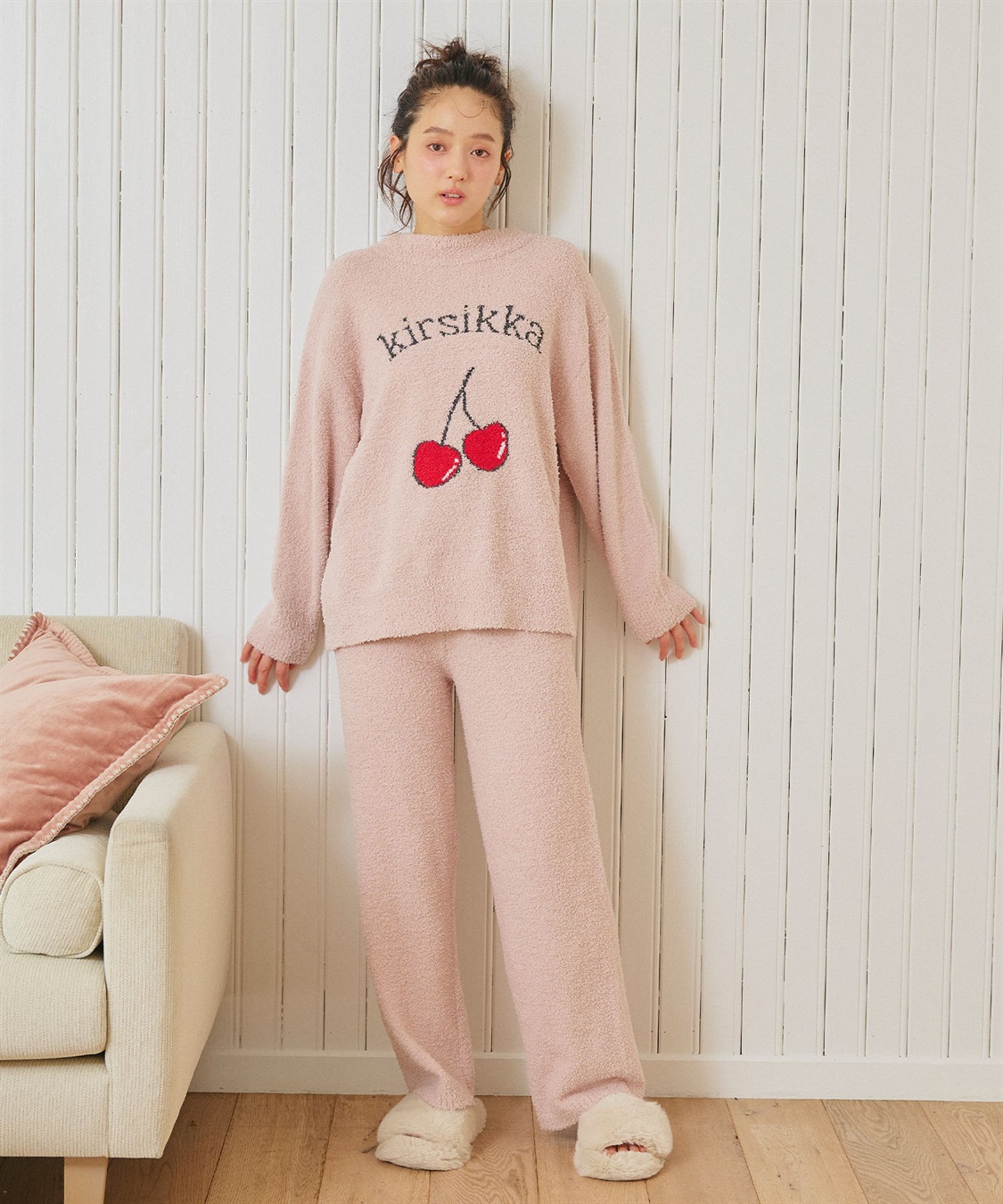 Life Style by cross marche 【LAFUKU/ラフク】もちふわマシュマロニットフルーツ刺繍トップス/ルームウェア◆洗濯可能◆（上下別売り）_sub_15