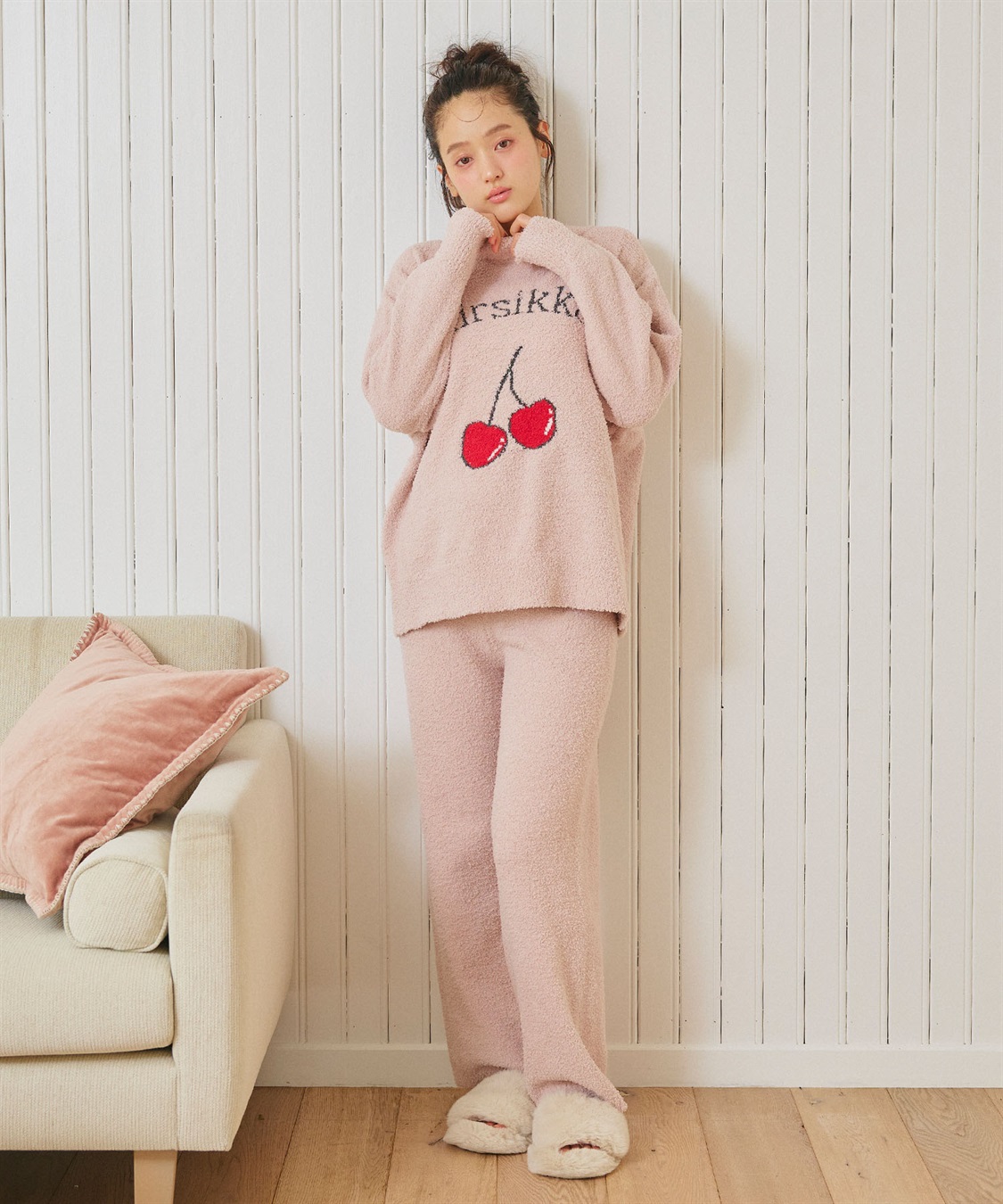 Life Style by cross marche 【LAFUKU/ラフク】もちふわマシュマロニットフルーツ刺繍トップス/ルームウェア◆洗濯可能◆（上下別売り）_sub_16