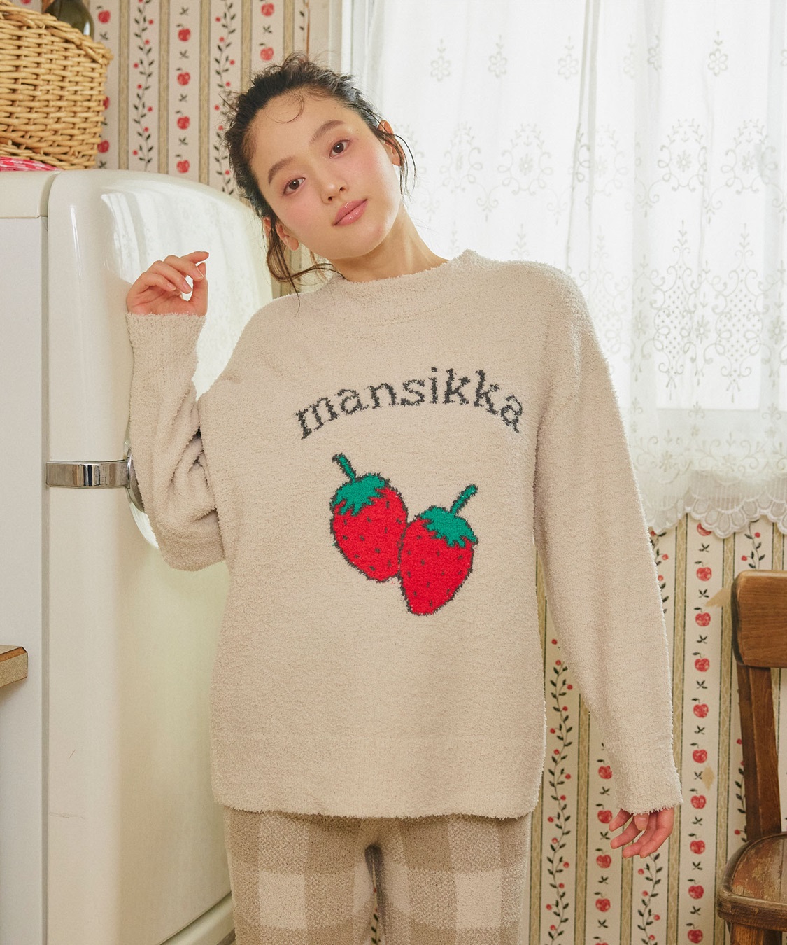 Life Style by cross marche 【LAFUKU/ラフク】もちふわマシュマロニットフルーツ刺繍トップス/ルームウェア◆洗濯可能◆（上下別売り）_sub_17