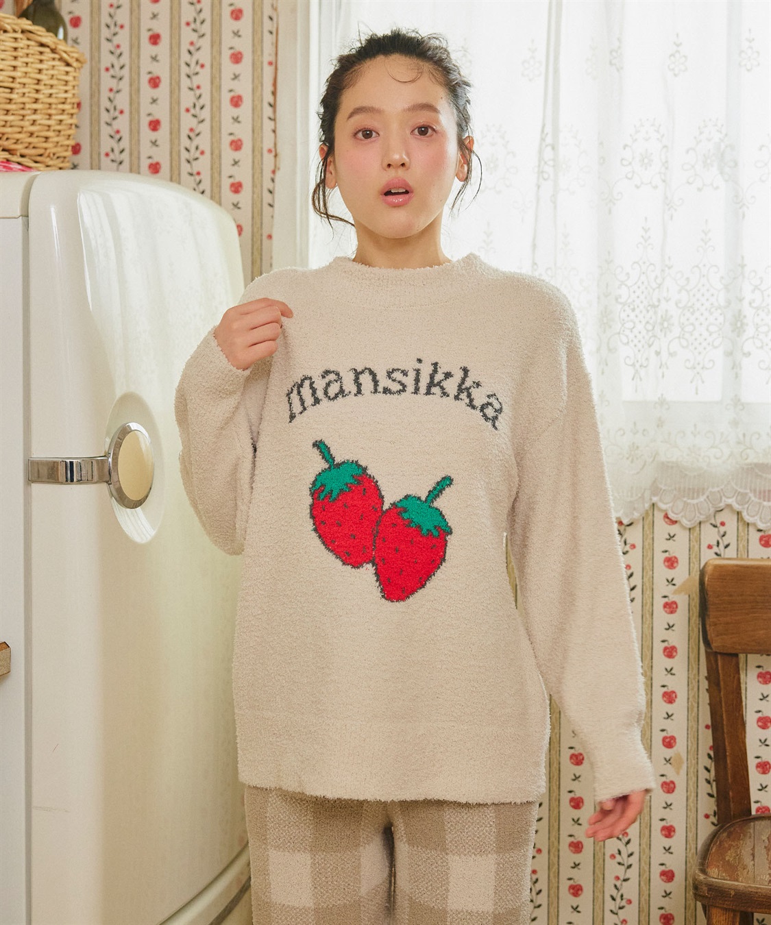 Life Style by cross marche 【LAFUKU/ラフク】もちふわマシュマロニットフルーツ刺繍トップス/ルームウェア◆洗濯可能◆（上下別売り）_sub_18