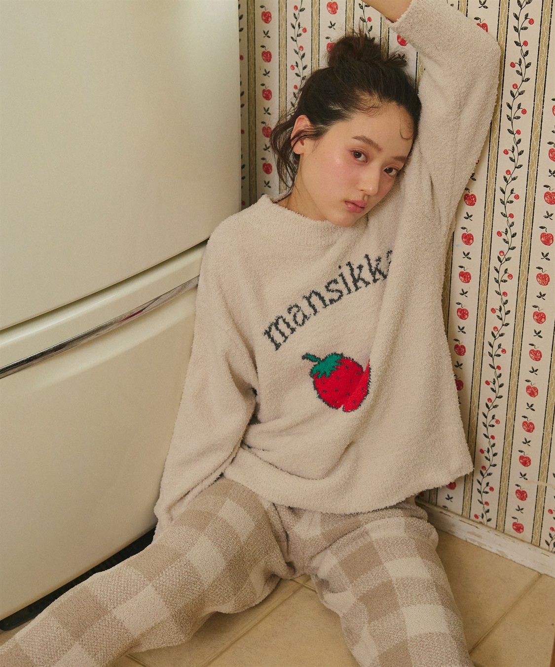 Life Style by cross marche 【LAFUKU/ラフク】もちふわマシュマロニットフルーツ刺繍トップス/ルームウェア◆洗濯可能◆（上下別売り）_sub_19