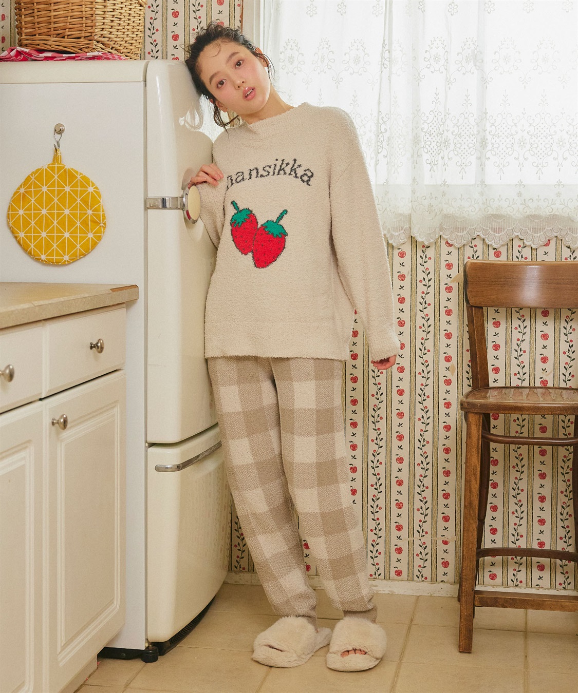 Life Style by cross marche 【LAFUKU/ラフク】もちふわマシュマロニットフルーツ刺繍トップス/ルームウェア◆洗濯可能◆（上下別売り）_sub_20