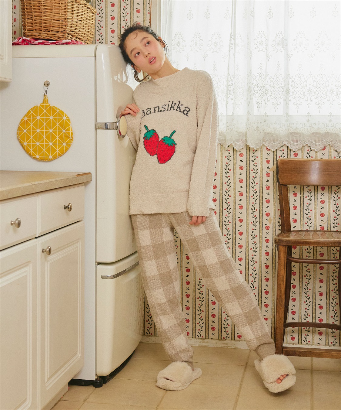 Life Style by cross marche 【LAFUKU/ラフク】もちふわマシュマロニットフルーツ刺繍トップス/ルームウェア◆洗濯可能◆（上下別売り）_sub_21