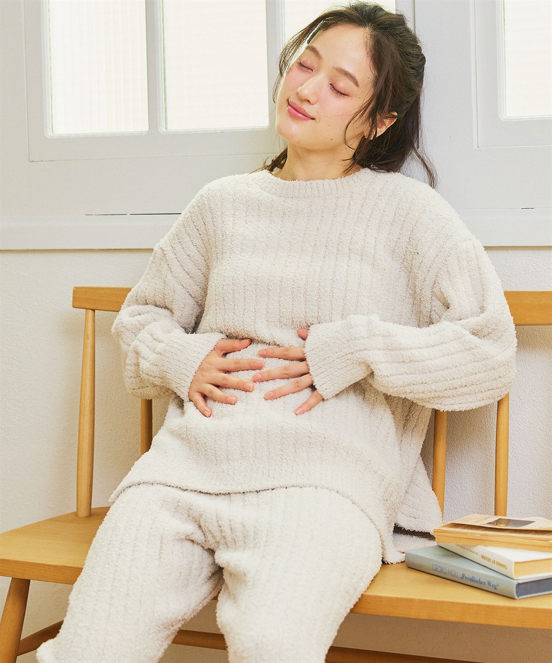 Life Style by cross marche 【LAFUKU/ラフク】腹巻き付きパジャマ パンツ×トップスルームウェアSET（上下セット）◆あったか・温活◆_sub_4