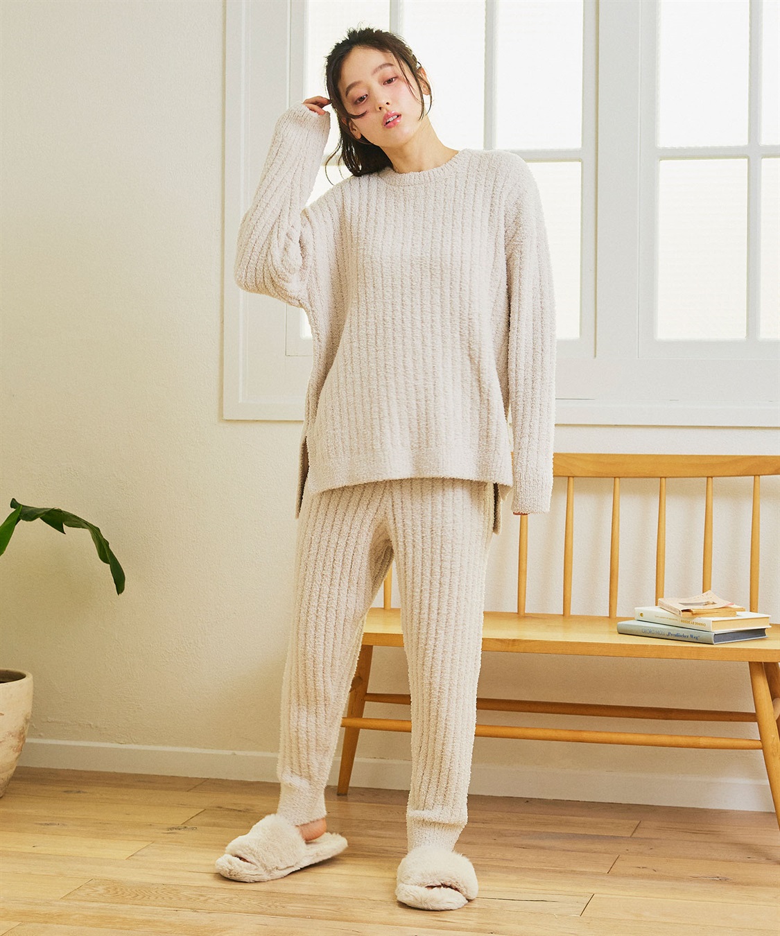 Life Style by cross marche 【LAFUKU/ラフク】腹巻き付きパジャマ パンツ×トップスルームウェアSET（上下セット）◆あったか・温活◆_sub_8