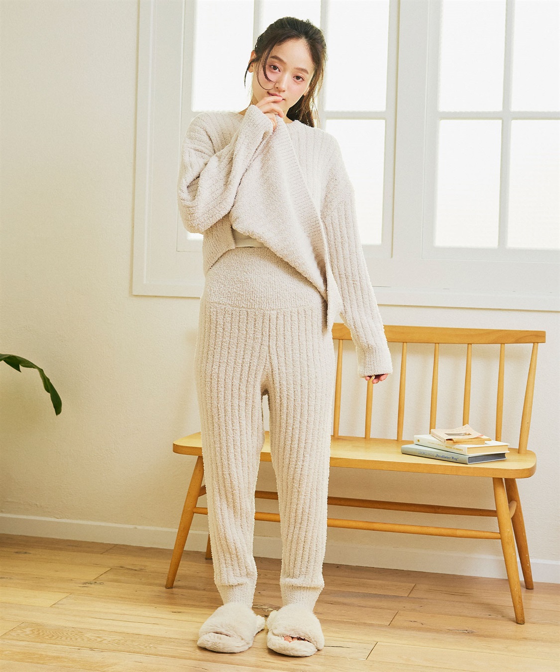 Life Style by cross marche 【LAFUKU/ラフク】腹巻き付きパジャマ パンツ×トップスルームウェアSET（上下セット）◆あったか・温活◆_sub_9