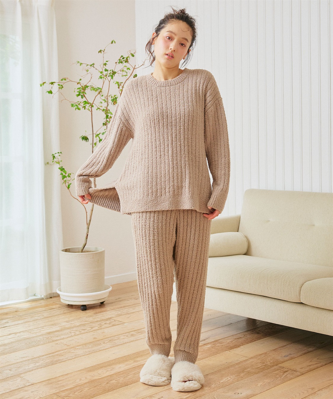 Life Style by cross marche 【LAFUKU/ラフク】腹巻き付きパジャマ パンツ×トップスルームウェアSET（上下セット）◆あったか・温活◆_sub_21