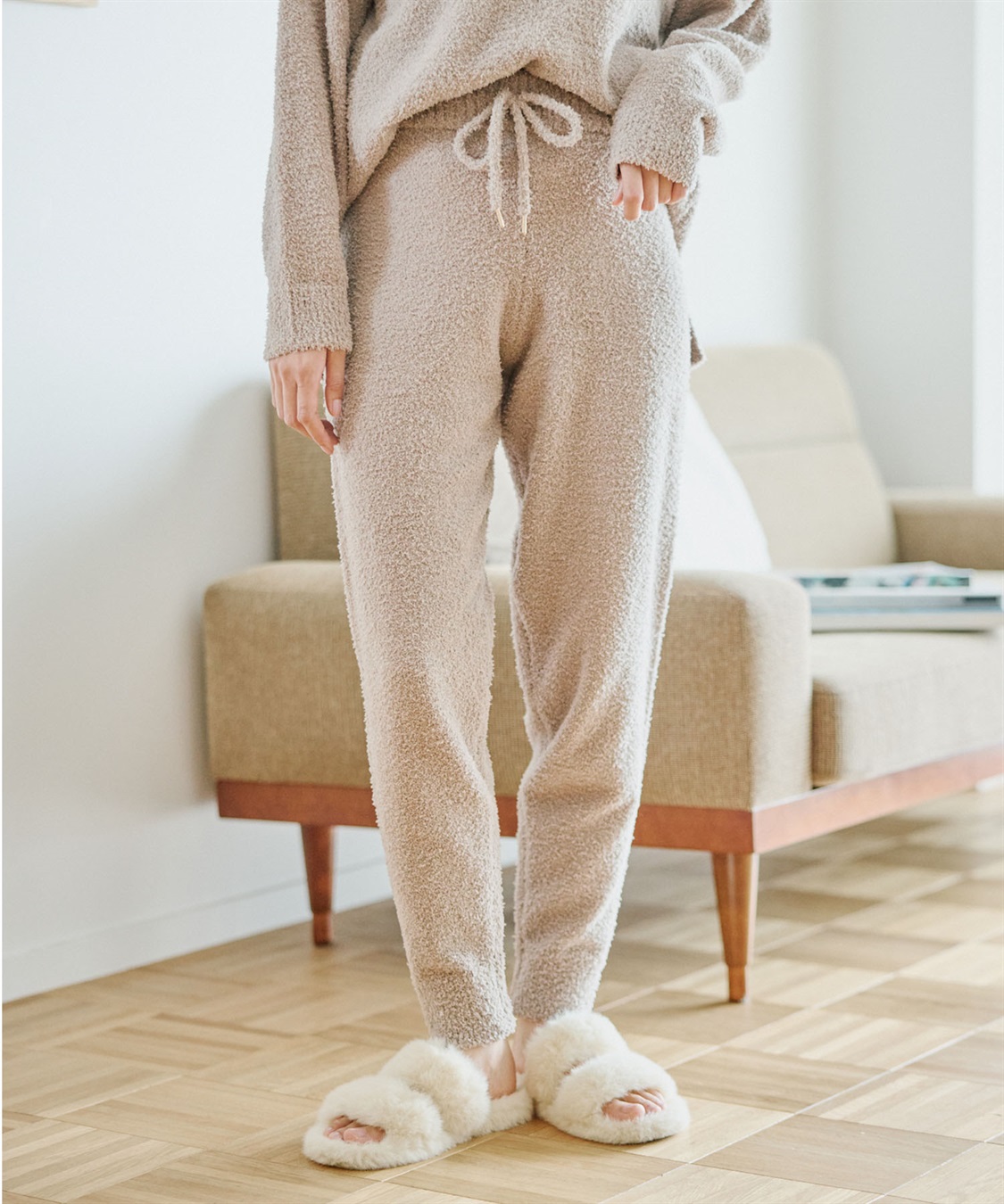 LAFUKU 【LAFUKU/ラフク】もちふわマシュマロニットジョガーパンツ/ルームウェア（上下別売り）_sub_2