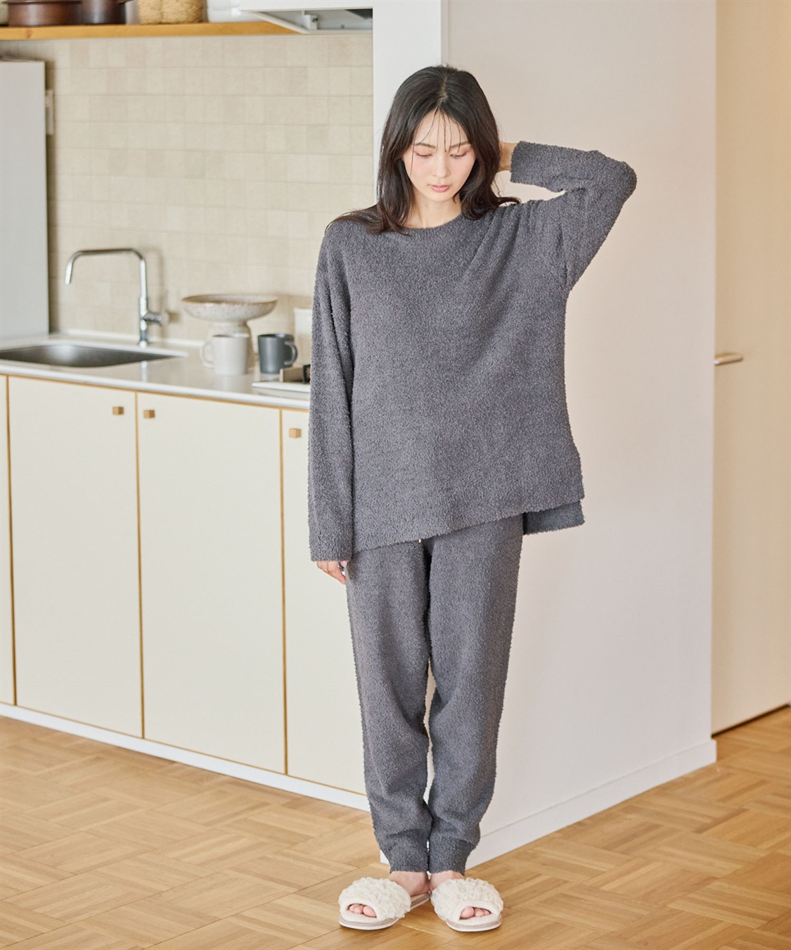 LAFUKU 【LAFUKU/ラフク】もちふわマシュマロニットジョガーパンツ/ルームウェア（上下別売り）_sub_9