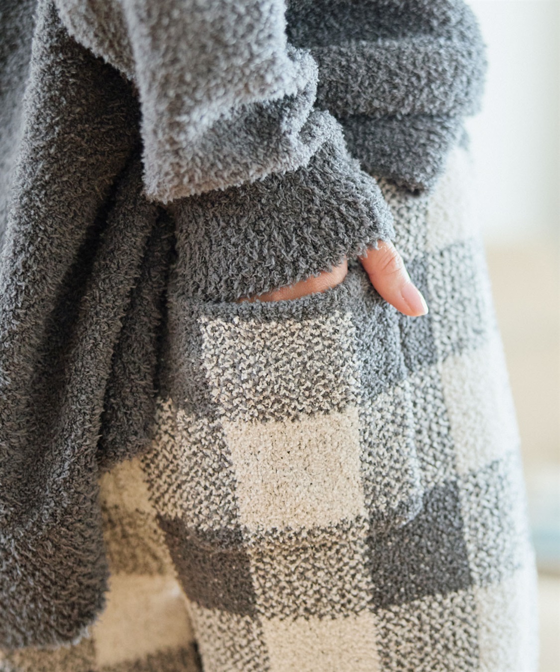 Life Style by cross marche 【LAFUKU/ラフク】もちふわマシュマロニットチェック柄ジョガーパンツ/ルームウェア（上下別売り）_sub_8