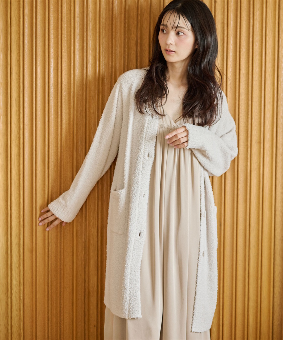 Life Style by cross marche 【LAFUKU/ラフク】もちふわマシュマロニットロングガウンカーディガン/ルームウェア（上下別売り）_sub_1