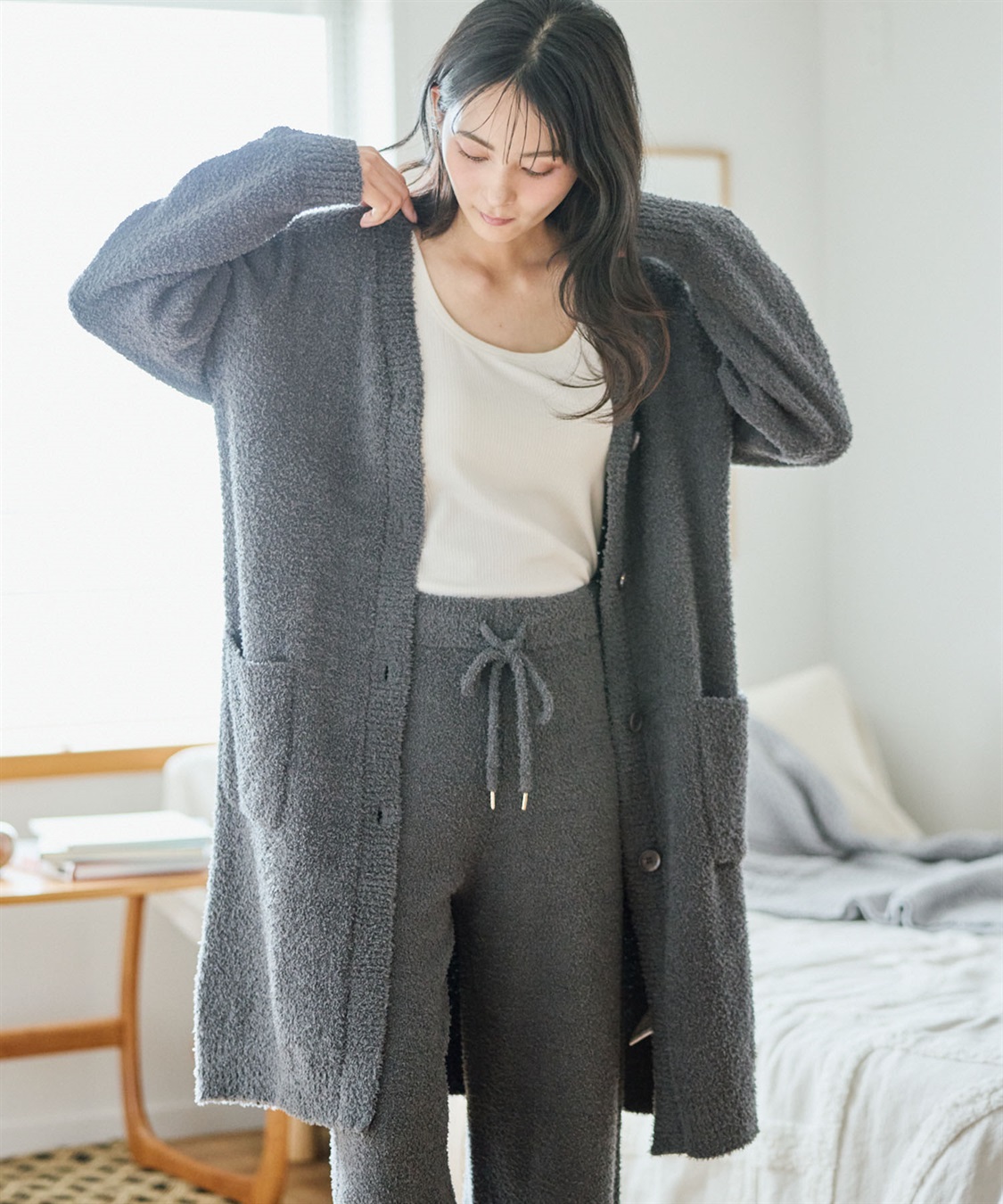 Life Style by cross marche 【LAFUKU/ラフク】もちふわマシュマロニットロングガウンカーディガン/ルームウェア（上下別売り）_sub_2