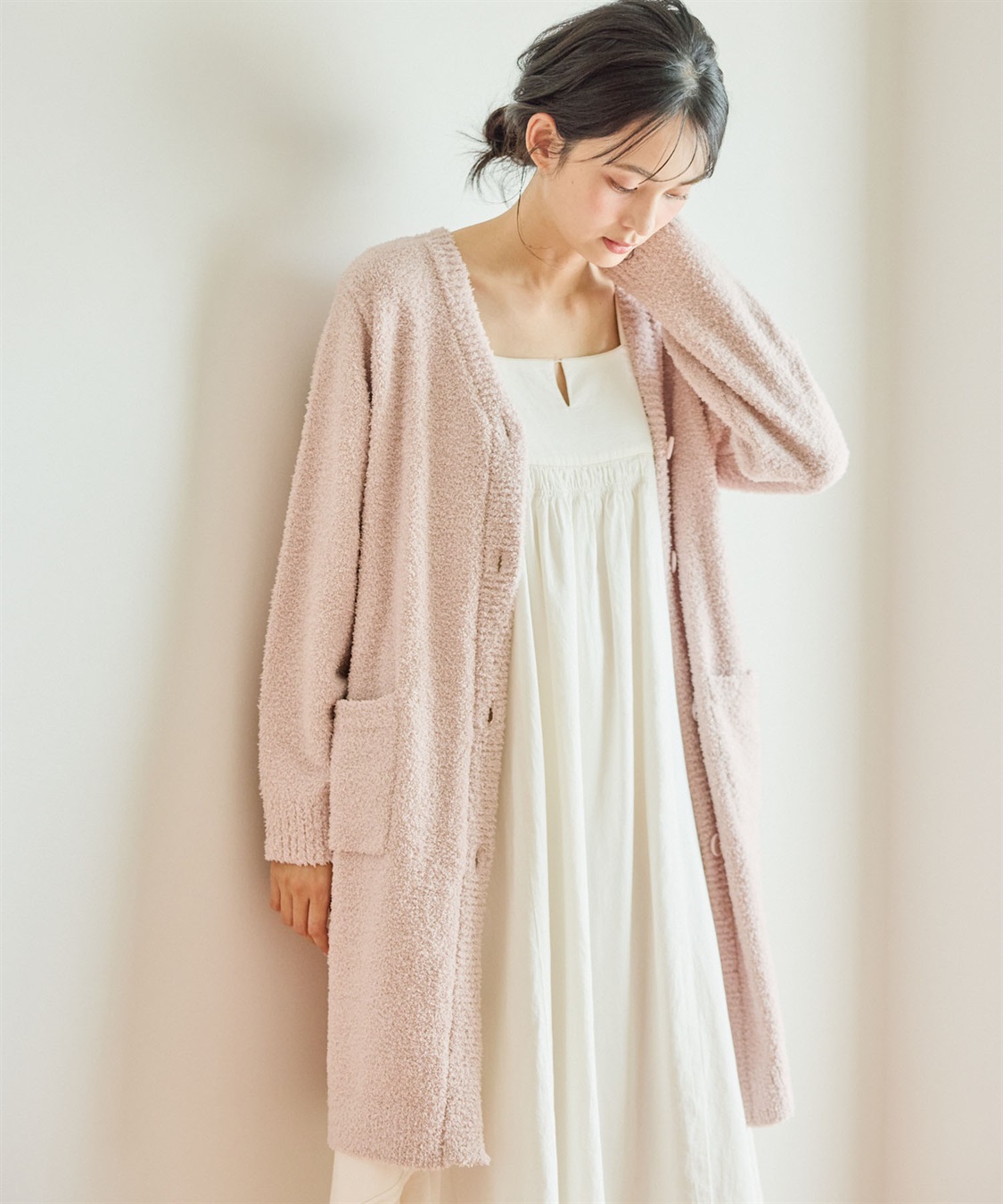 Life Style by cross marche 【LAFUKU/ラフク】もちふわマシュマロニットロングガウンカーディガン/ルームウェア（上下別売り）_sub_5