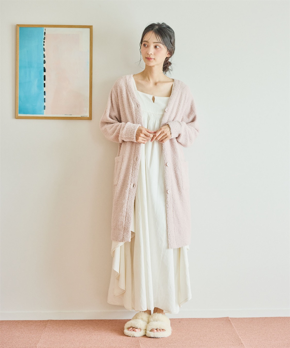 Life Style by cross marche 【LAFUKU/ラフク】もちふわマシュマロニットロングガウンカーディガン/ルームウェア（上下別売り）_sub_6