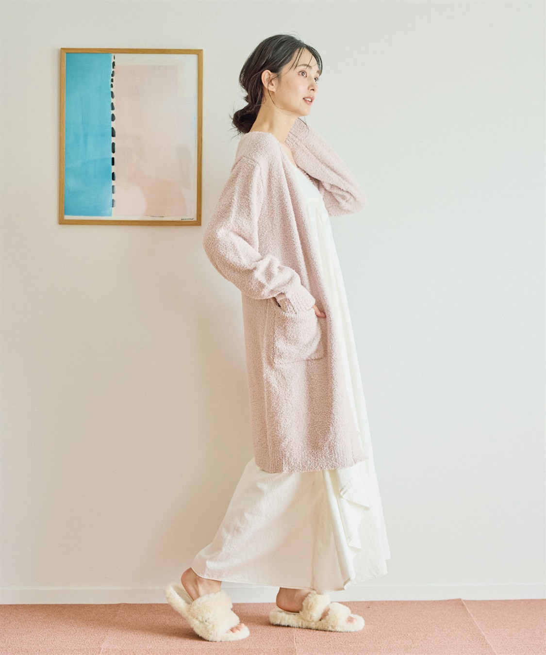 Life Style by cross marche 【LAFUKU/ラフク】もちふわマシュマロニットロングガウンカーディガン/ルームウェア（上下別売り）_sub_7