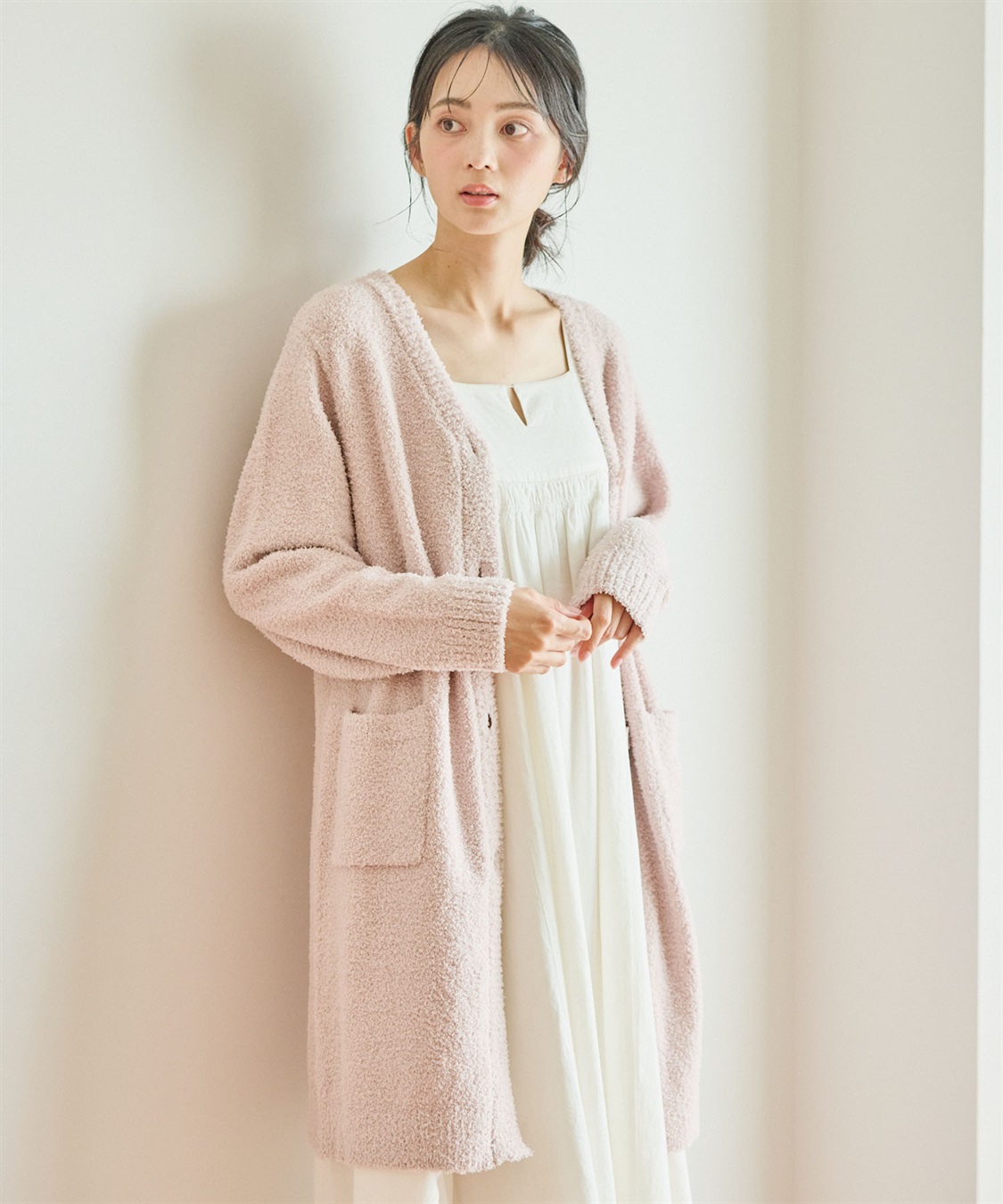 Life Style by cross marche 【LAFUKU/ラフク】もちふわマシュマロニットロングガウンカーディガン/ルームウェア（上下別売り）_sub_8