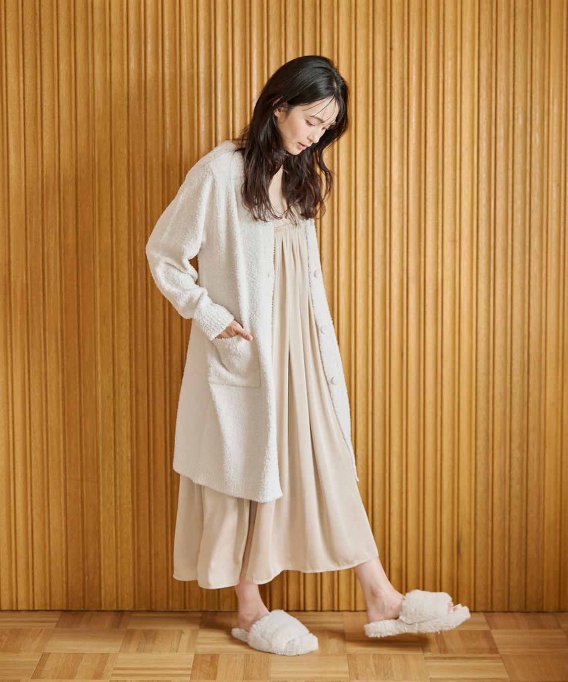 Life Style by cross marche 【LAFUKU/ラフク】もちふわマシュマロニットロングガウンカーディガン/ルームウェア（上下別売り）_sub_12