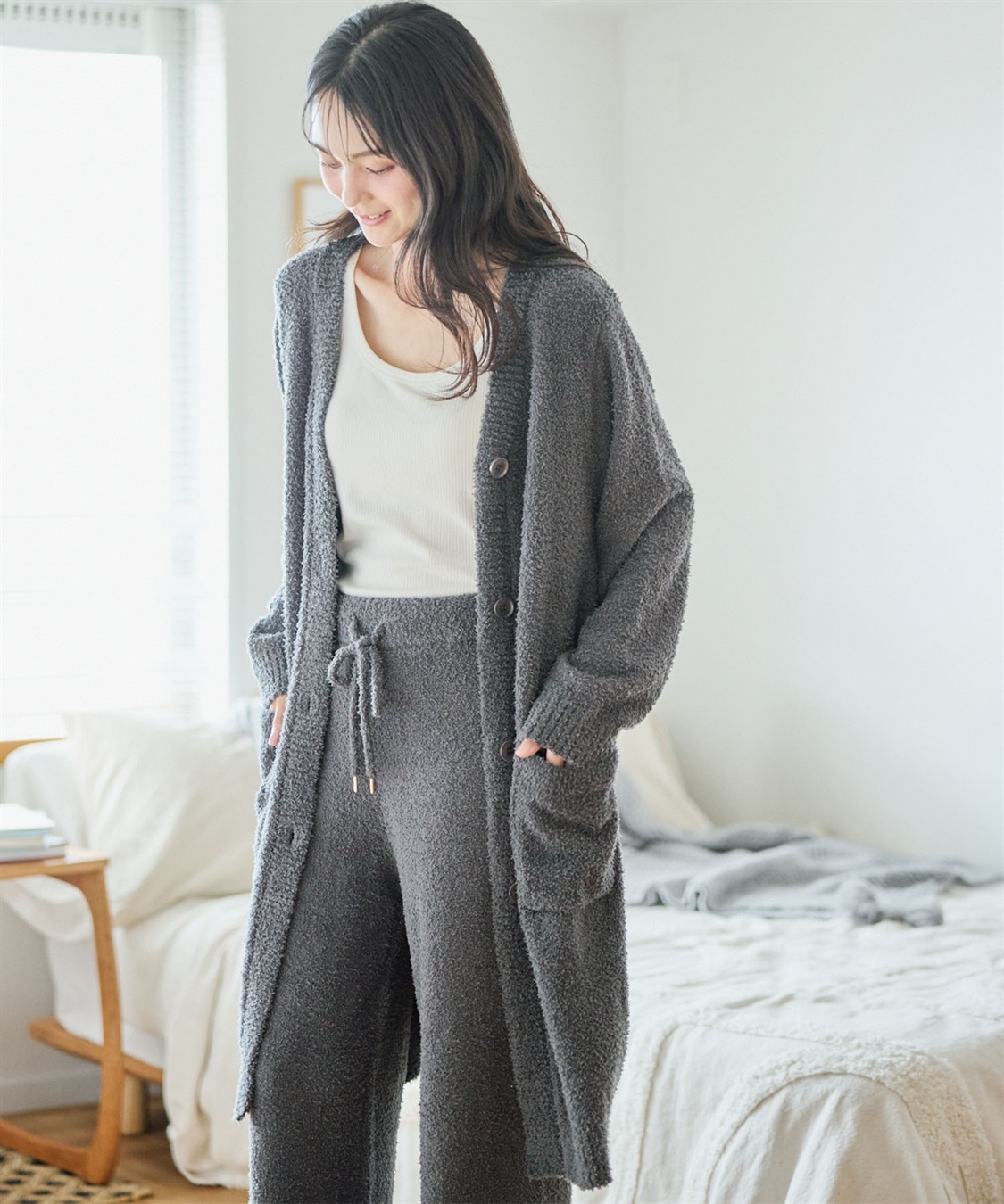 Life Style by cross marche 【LAFUKU/ラフク】もちふわマシュマロニットロングガウンカーディガン/ルームウェア（上下別売り）_sub_16