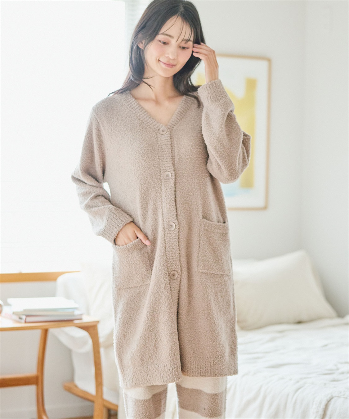 Life Style by cross marche 【LAFUKU/ラフク】もちふわマシュマロニットロングガウンカーディガン/ルームウェア（上下別売り）_sub_22