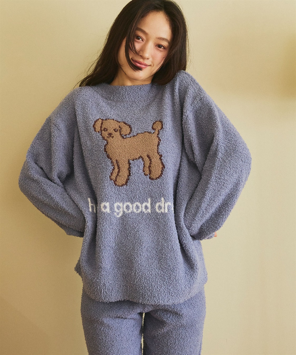 LAFUKU 【LAFUKU/ラフク】もちふわマシュマロニットアニマルジャガードトップス/ルームウェア（上下別売り）_sub_2