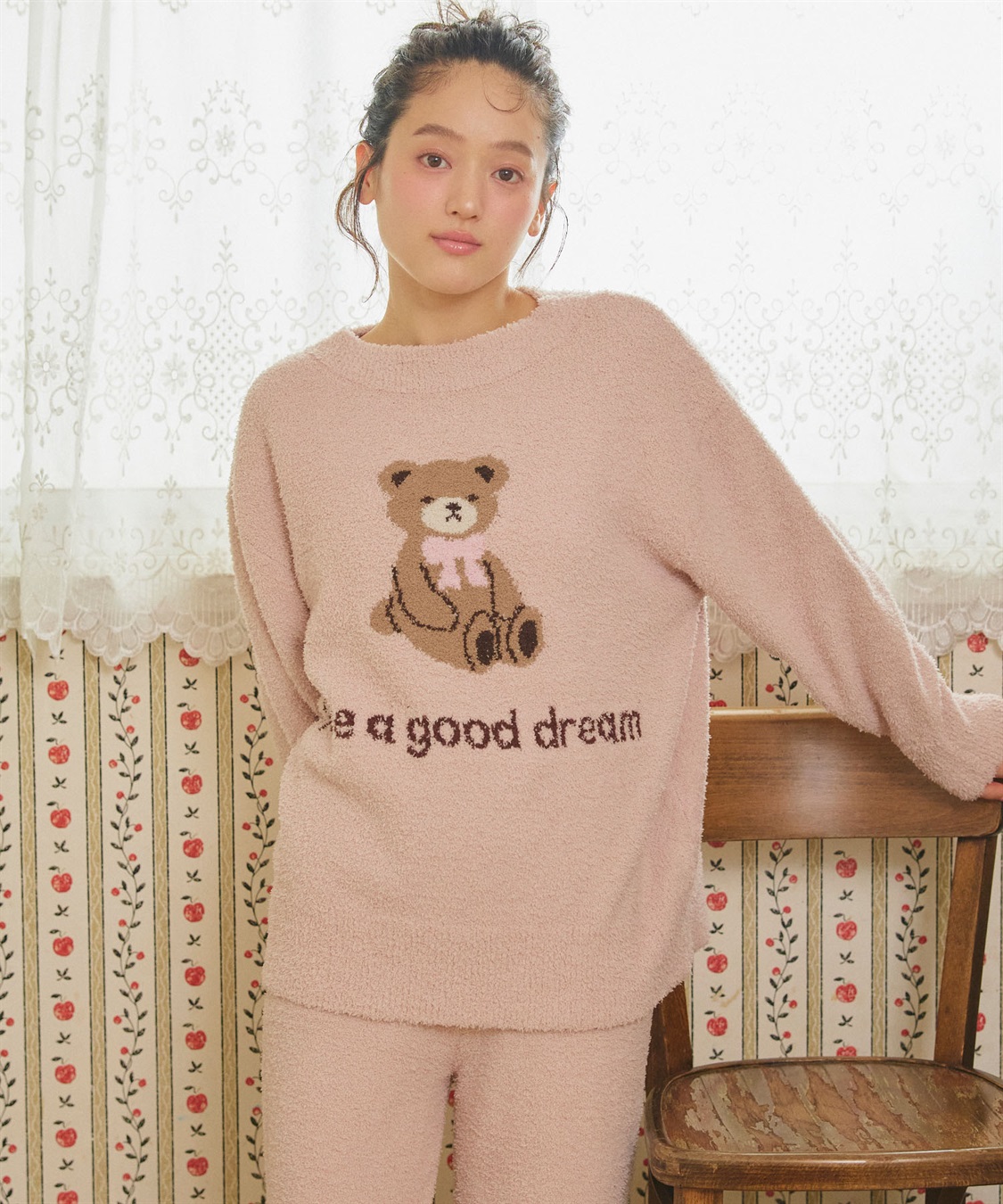 LAFUKU 【LAFUKU/ラフク】もちふわマシュマロニットアニマルジャガードトップス/ルームウェア（上下別売り）_sub_4