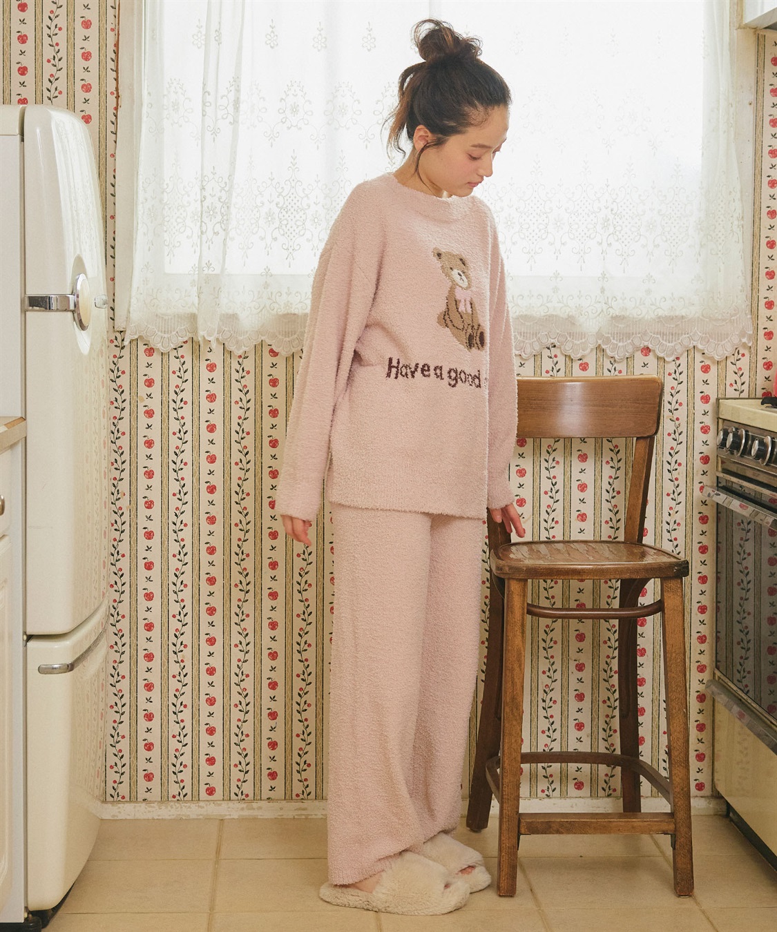 LAFUKU 【LAFUKU/ラフク】もちふわマシュマロニットアニマルジャガードトップス/ルームウェア（上下別売り）_sub_6