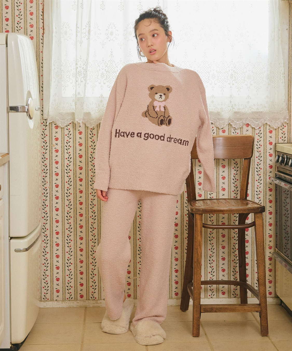 LAFUKU 【LAFUKU/ラフク】もちふわマシュマロニットアニマルジャガードトップス/ルームウェア（上下別売り）_sub_9