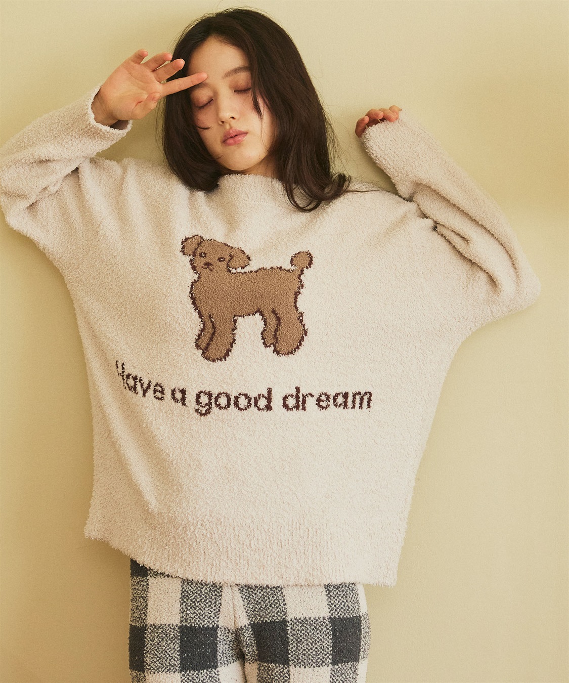 LAFUKU 【LAFUKU/ラフク】もちふわマシュマロニットアニマルジャガードトップス/ルームウェア（上下別売り）_sub_11